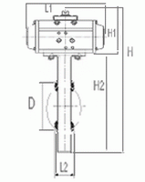 5046气动驱动蝶阀